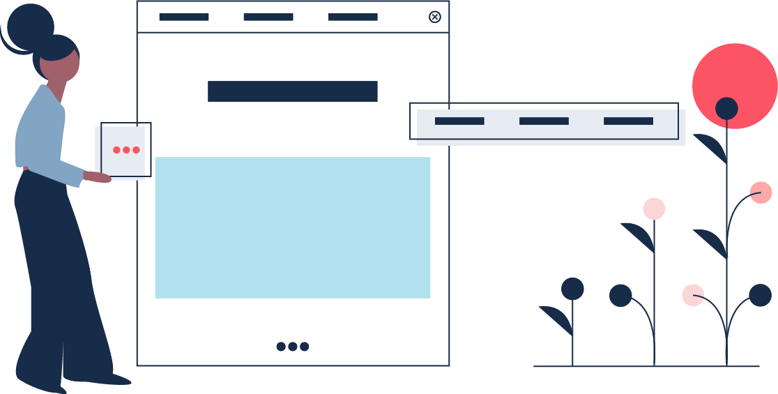 CampusQ website eLearning Moodle development page illustration